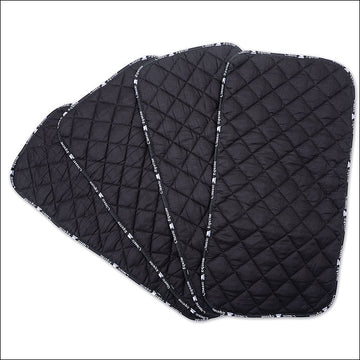 Classic Equine Horse Quilted Comfortable Standing Wraps Pad Black Pack Of 4
